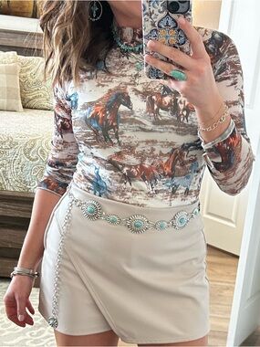 Watercolor Horse Top